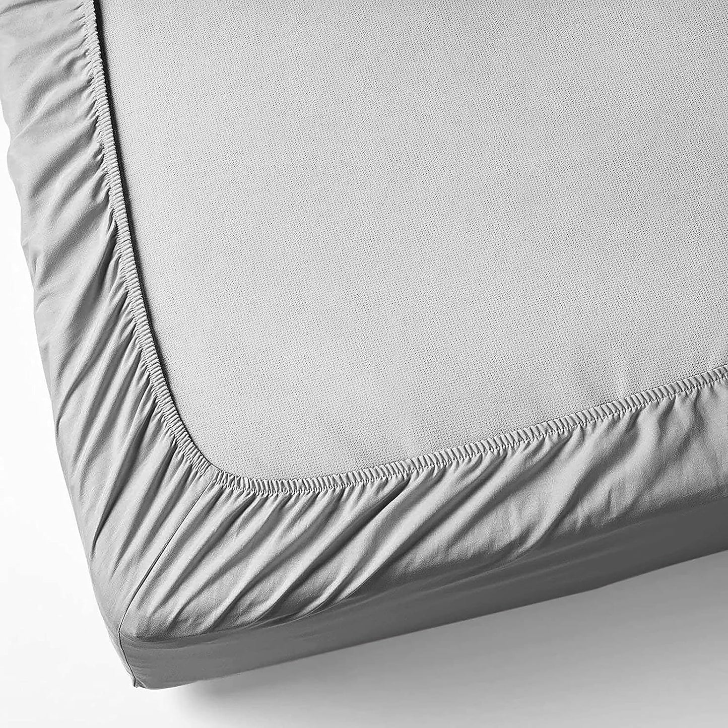 RelaxMax 100% Cotton Elastic Fitted Bedsheet with 2 Pillow Cover