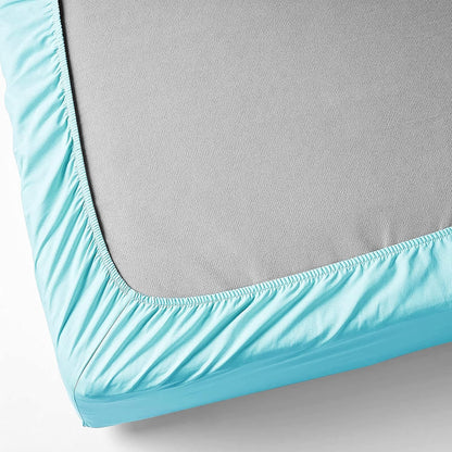 RelaxMax 100% Cotton Elastic Fitted Bedsheet with 2 Pillow Cover