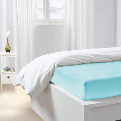 RelaxMax 100% Cotton Elastic Fitted Bedsheet with 2 Pillow Cover