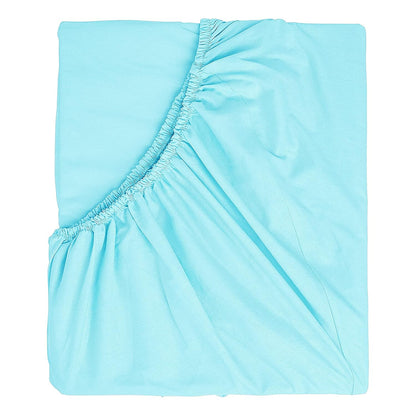 RelaxMax 100% Cotton Elastic Fitted Bedsheet with 2 Pillow Cover