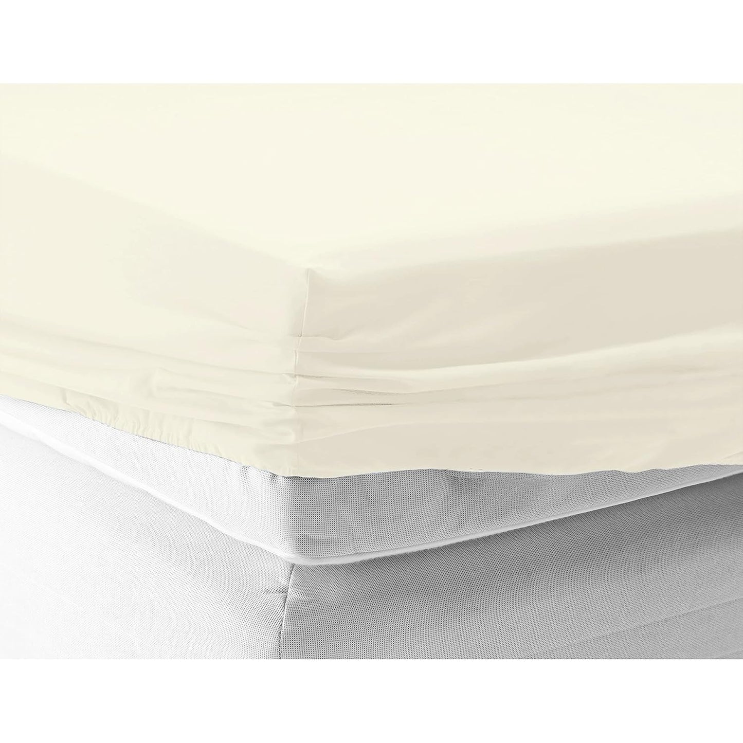 RelaxMax 100% Cotton Elastic Fitted Bedsheet with 2 Pillow Cover