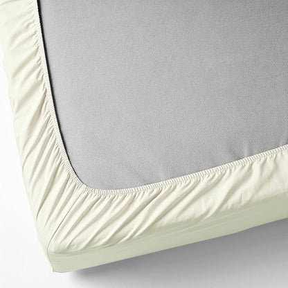 RelaxMax 100% Cotton Elastic Fitted Bedsheet with 2 Pillow Cover