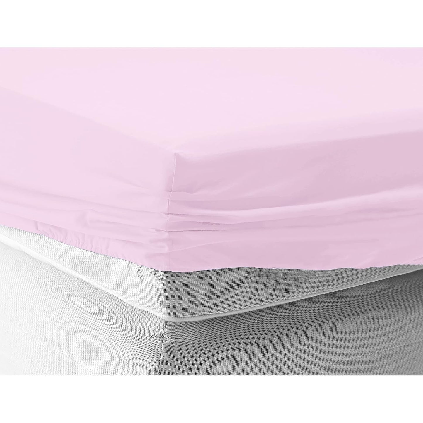 RelaxMax 100% Cotton Elastic Fitted Bedsheet with 2 Pillow Cover