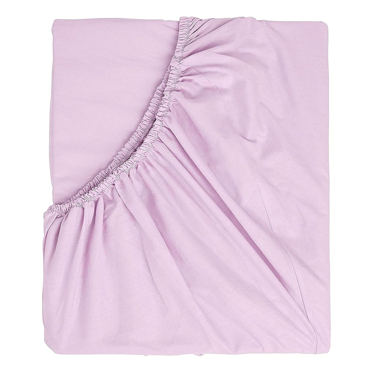 RelaxMax 100% Cotton Elastic Fitted Bedsheet with 2 Pillow Cover