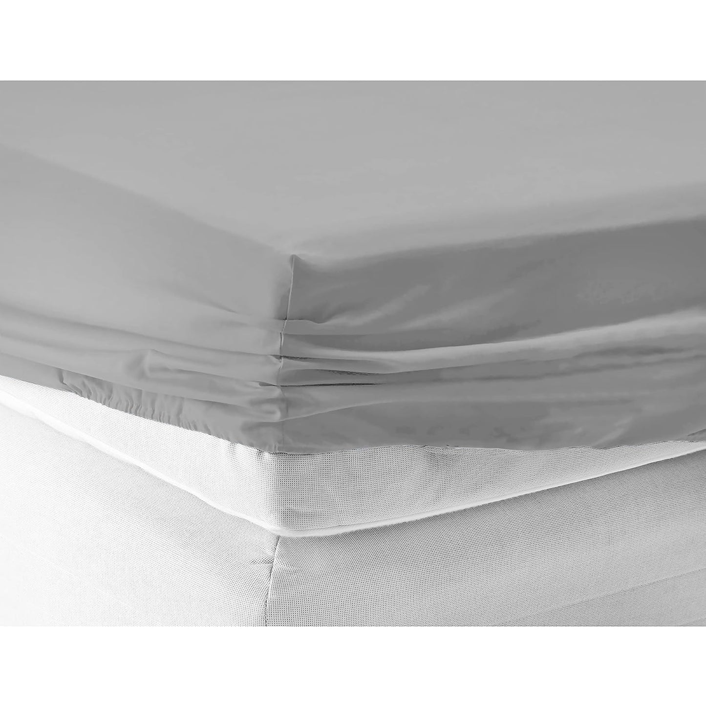 RelaxMax 100% Cotton Elastic Fitted Bedsheet with 2 Pillow Cover
