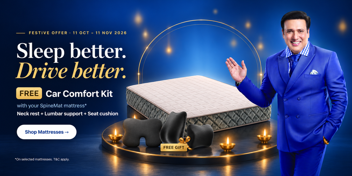 SpineMat Festive Offer: free Car Comfort Kit with selected mattresses, 11 Oct to 11 Nov 2026