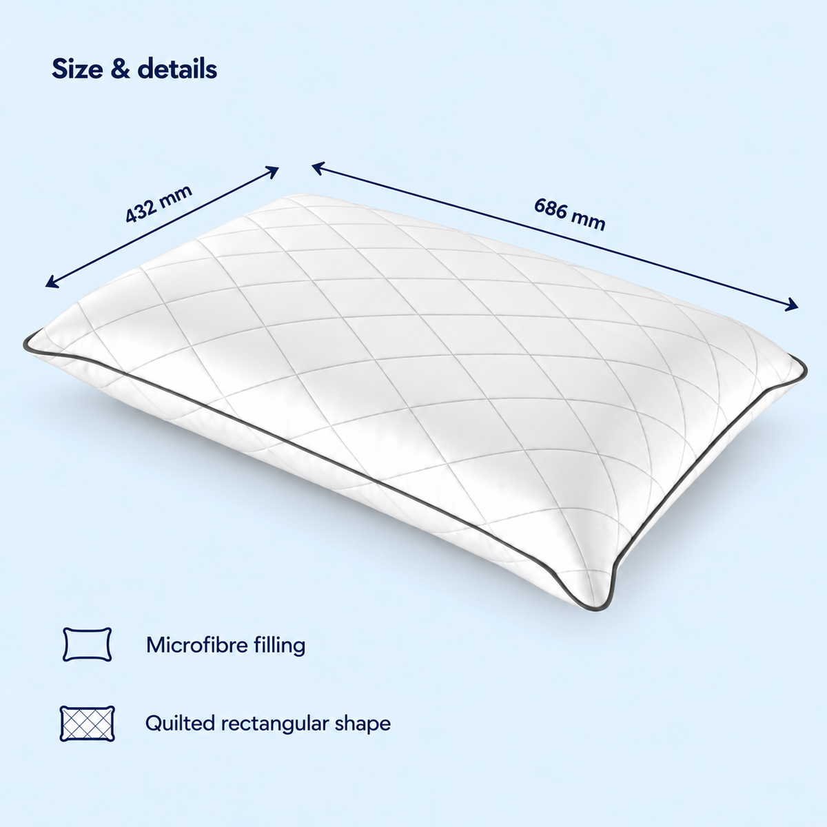 Quilted Microfibre Pillow
